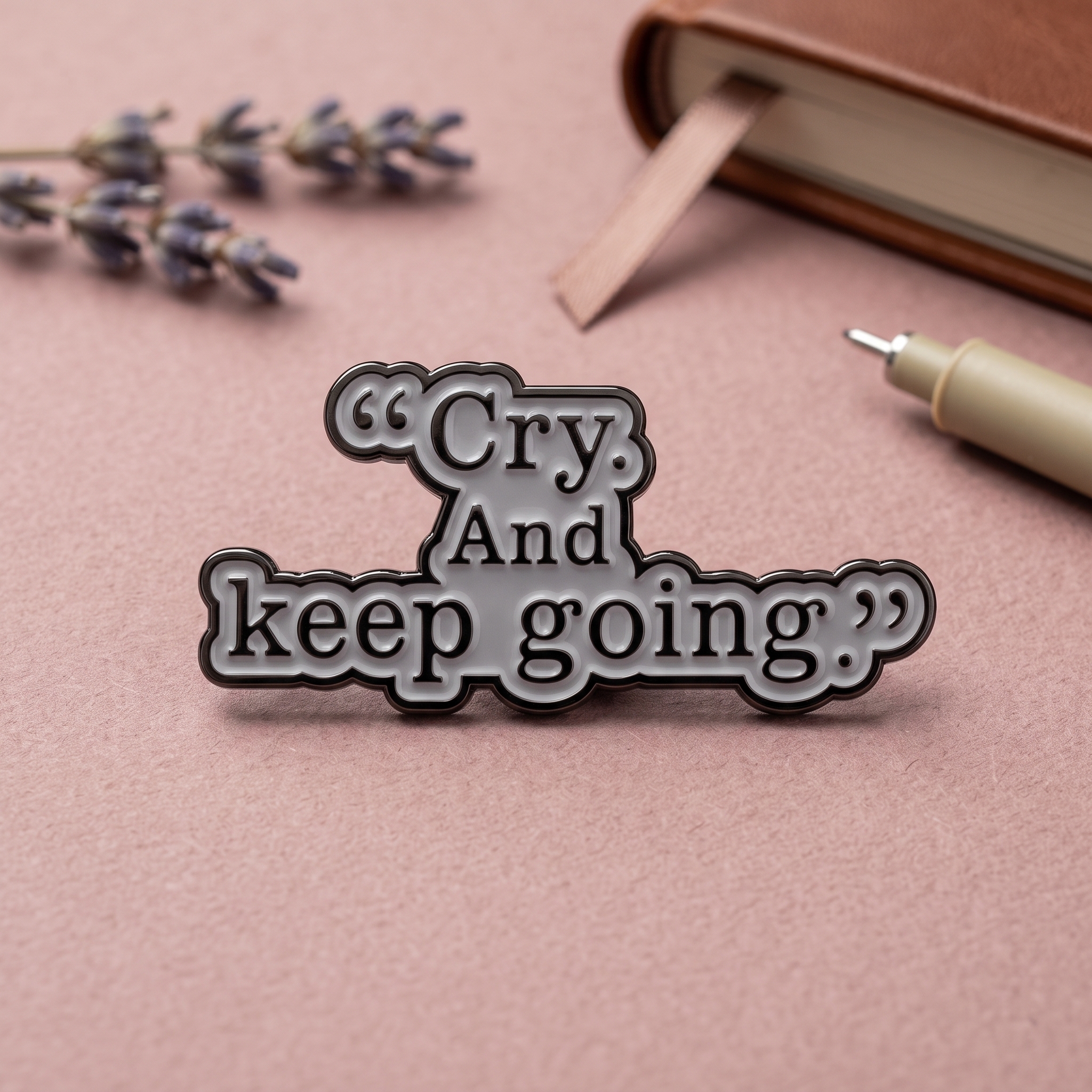 O2-Brosa-pin-052 Pinișor - Cry and keep going - imagine 1