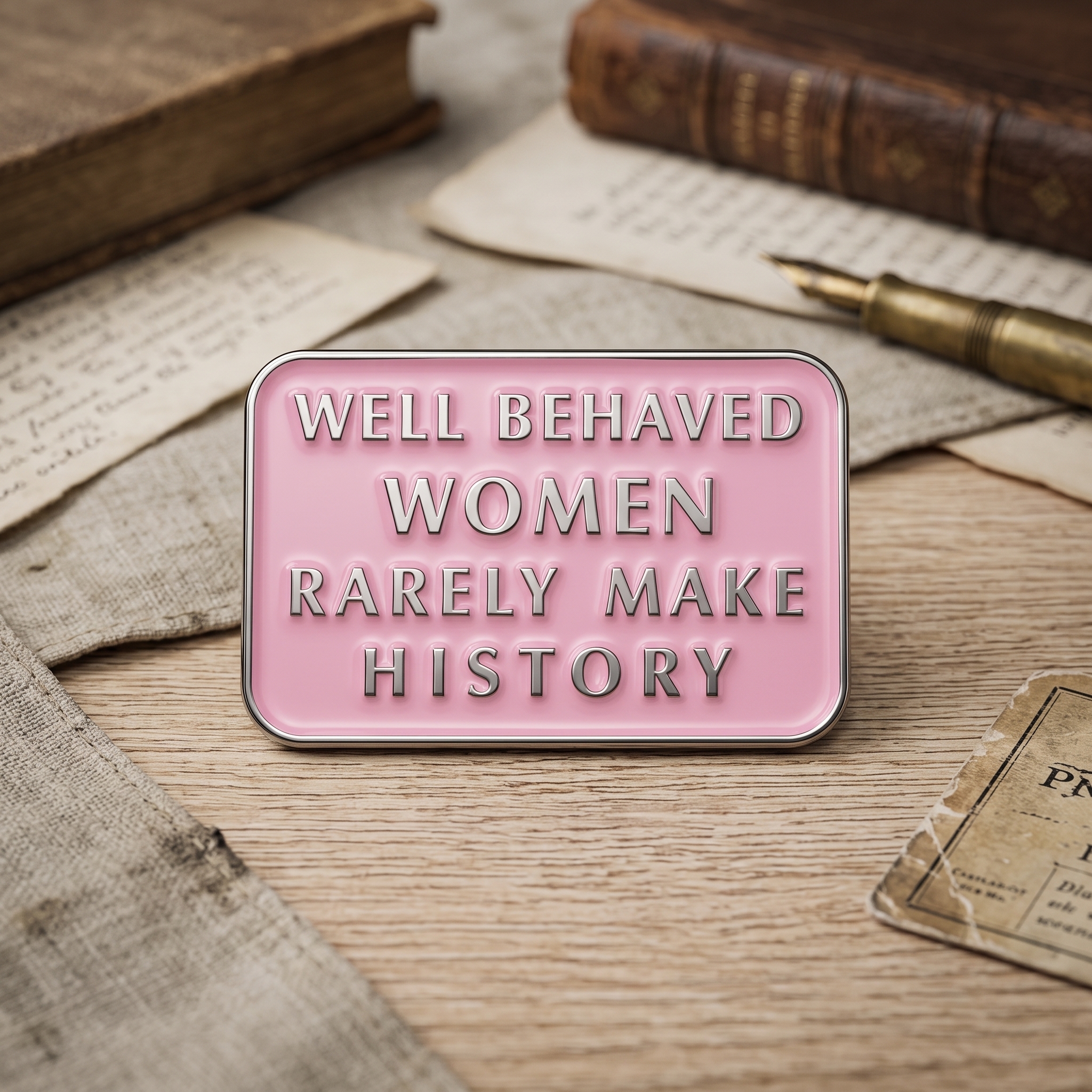 O2-Brosa-pin-100 Pinișor - Well behaved women rarely make history - imagine 1
