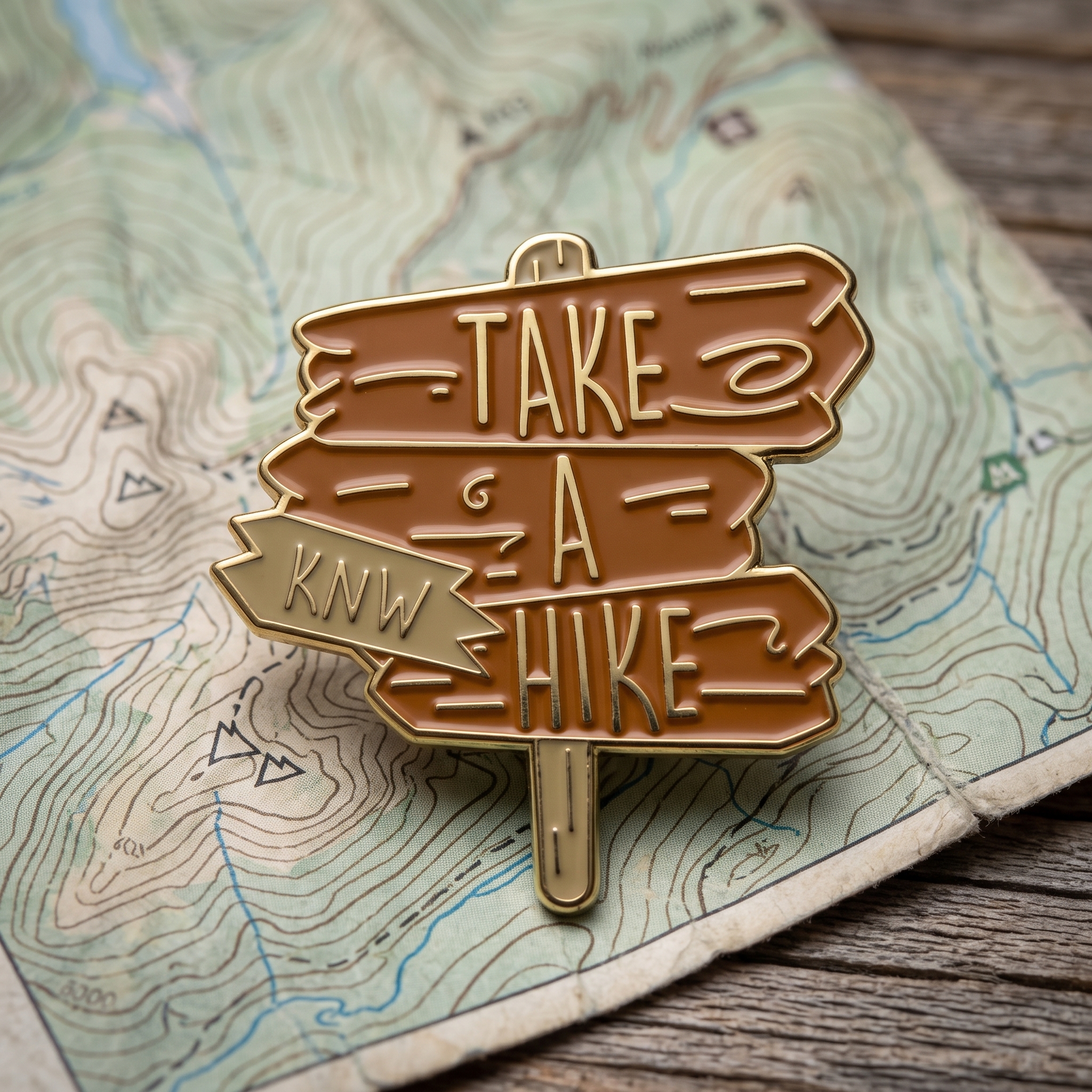 O2-Brosa-pin-206 Pinișor - Take A Hike - imagine 1