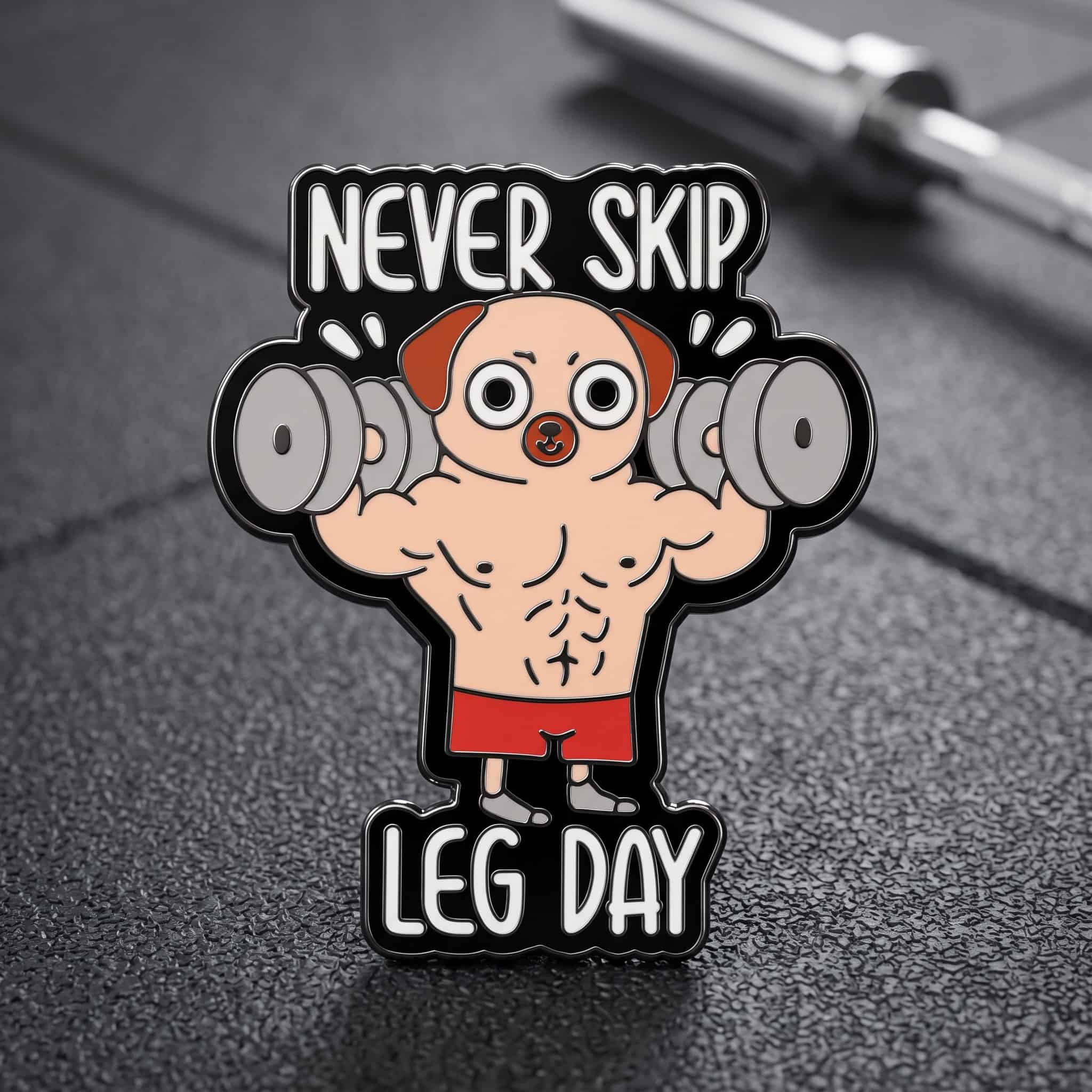 O2-Brosa-pin-243 Pinișor - Never Skip Leg Day - imagine 1