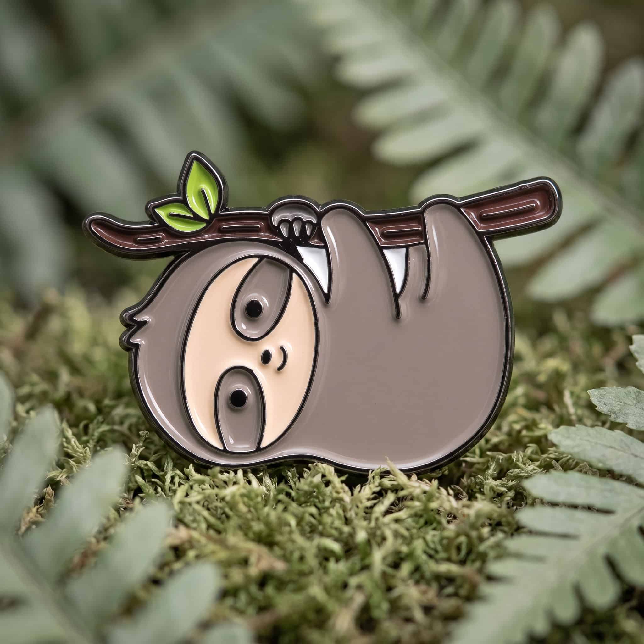 O2-Brosa-pin-274 Pinișor - Cute Sloth - imagine 1