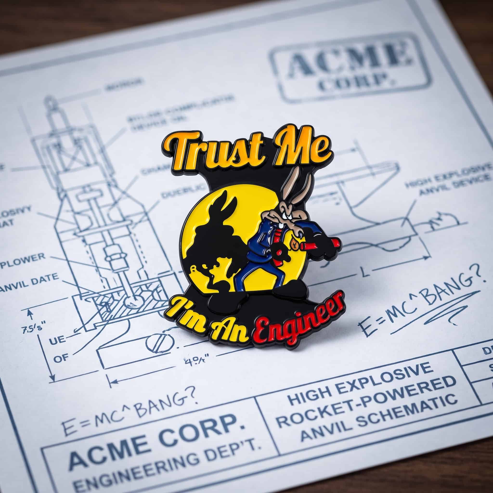O3-Brosa-pin-012 Pinișor - Trust Me I'm An Engineer - imagine 1