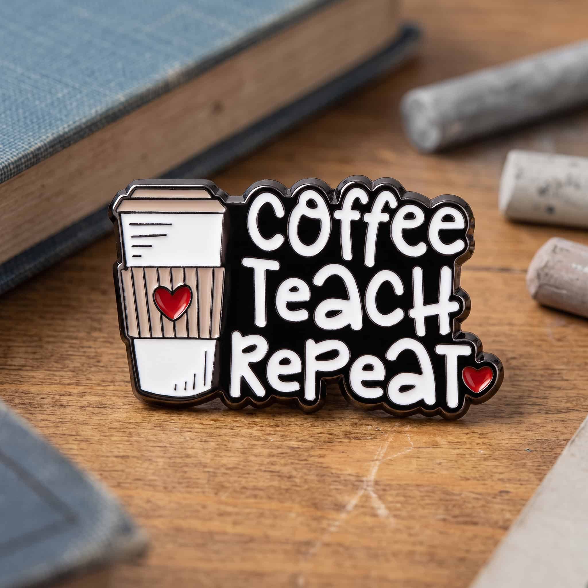 O3-Brosa-pin-023 Pinișor - Coffee Teach Repeat - imagine 1