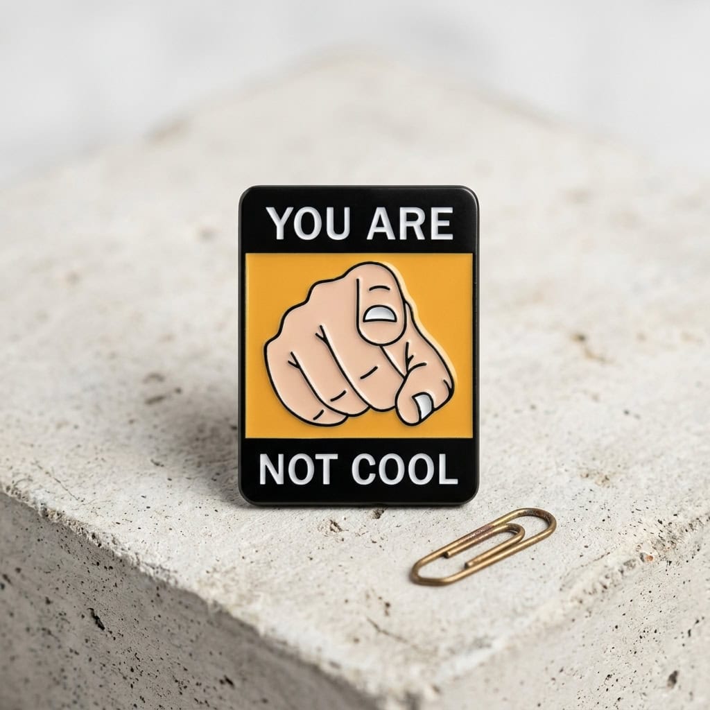 O3-Brosa-pin-071 Pinișor - You Are Not Cool - imagine 1