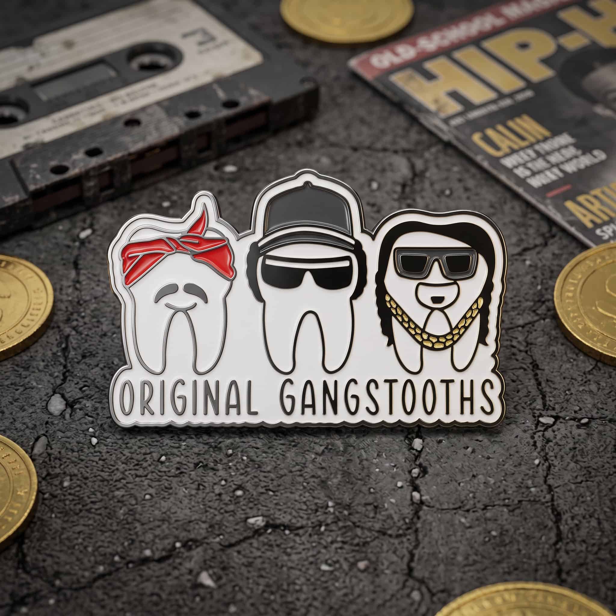 O3-Brosa-pin-165 Pinișor - Original Gangstooths - imagine 1