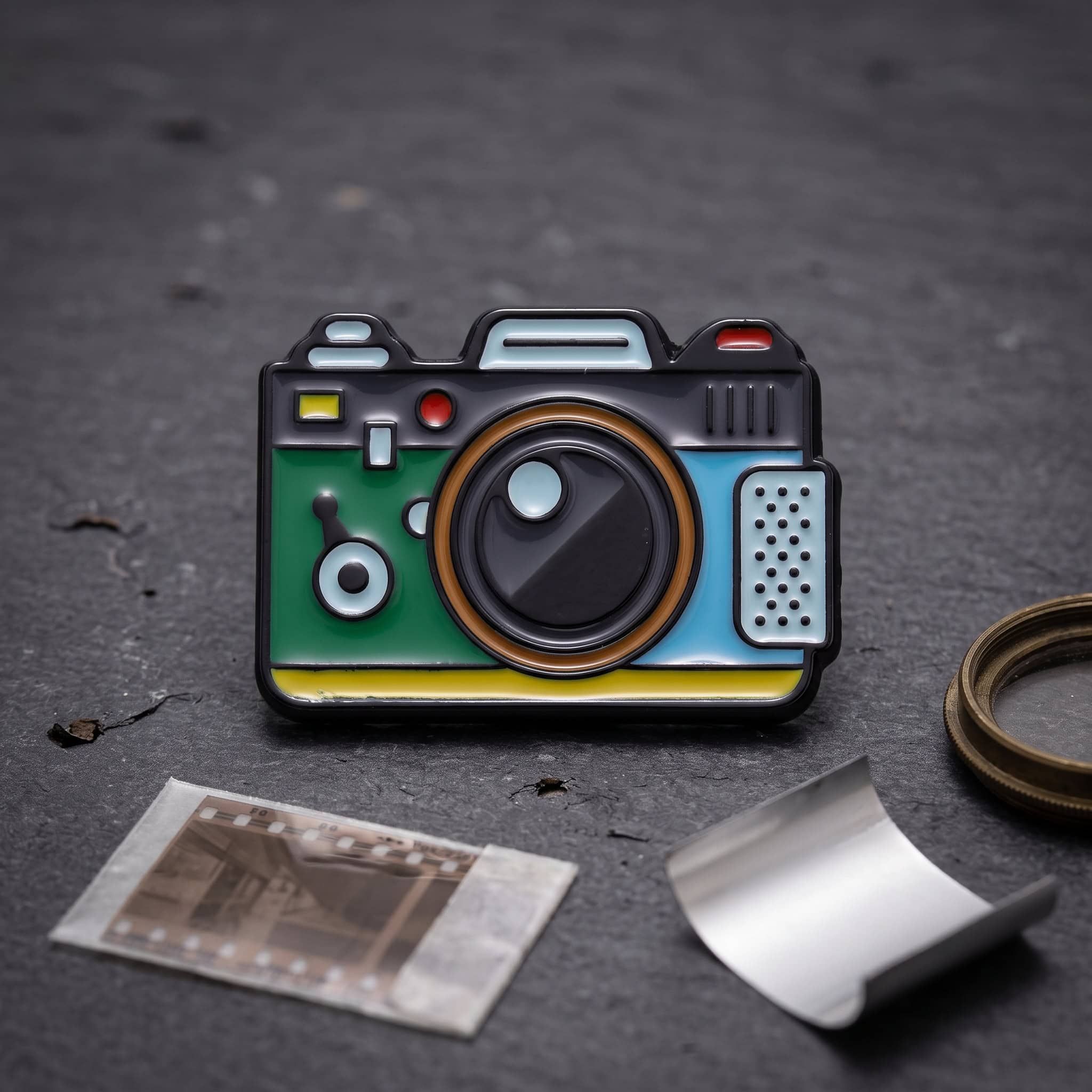 O3-Brosa-pin-200 Pinișor - Retro Camera Vibes - imagine 1