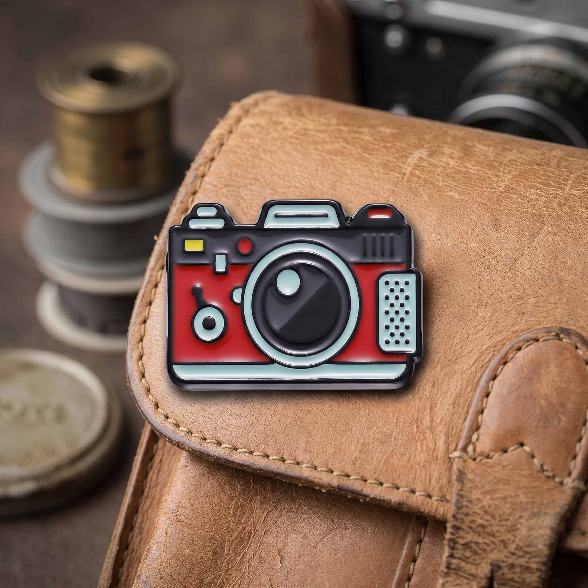 O3-Brosa-pin-201 Pinișor - Red Retro Camera - imagine 1