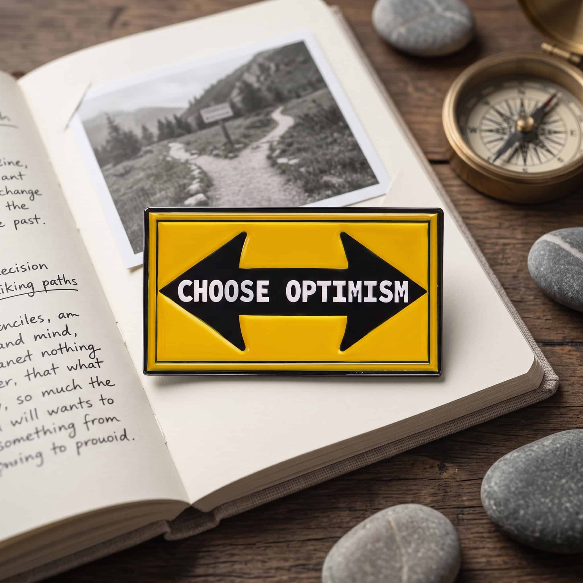 O3-Brosa-pin-202 Pinișor - Choose Optimism - imagine 1