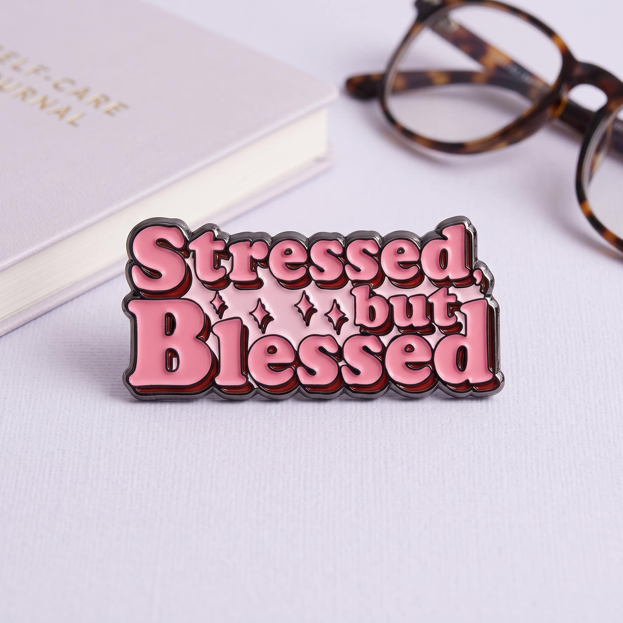 O3-Brosa-pin-254 Pinișor - Stressed But Blessed - imagine 1